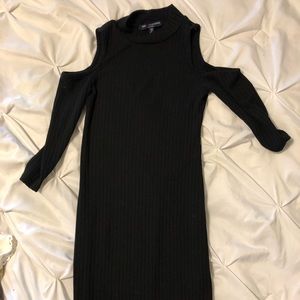 Sexy cold shoulder little black dress!